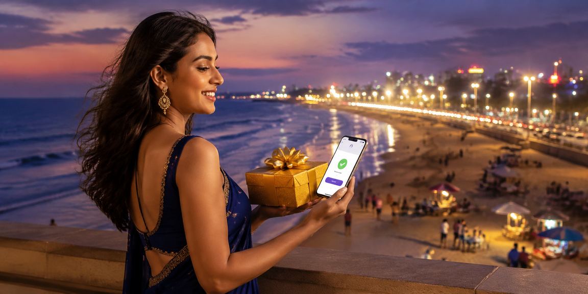Mobile payment in Chennai Marina Beach