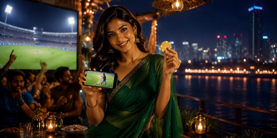Indian cricket fan practicing responsible gaming
